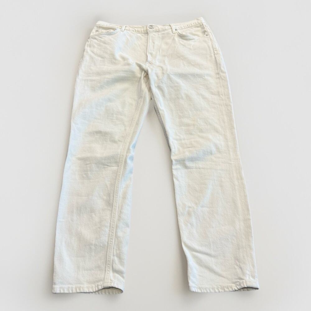 Agolde Los Angeles Womens White Nico High Rise Cotton Blend Jeans Size 31